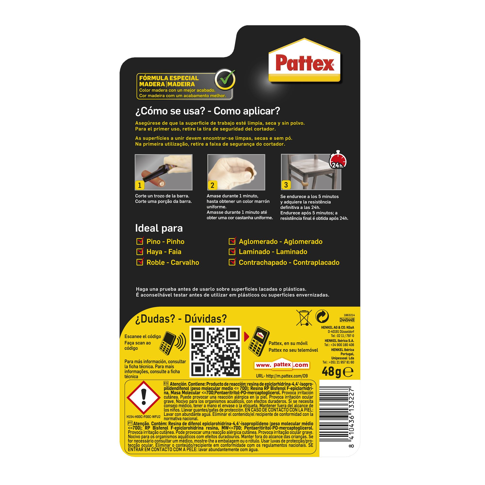 Pattex Barrita Arreglatodo Esp. Madera Bl 48 gr